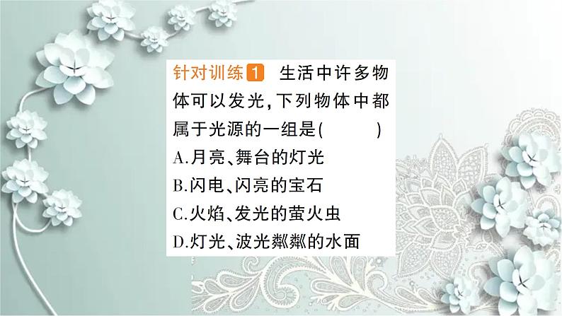 人教版物理八年级上册 第1节 光的直线传播 课件04