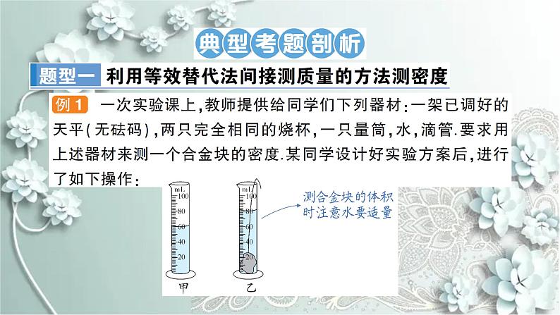 人教版物理八年级上册 专题四 密度的特殊测量第2页