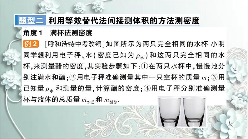 人教版物理八年级上册 专题四 密度的特殊测量第6页