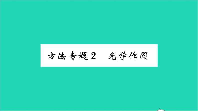 2022八年级物理全册第四章多彩的光方法专题2光学作图习题课件新版沪科版01