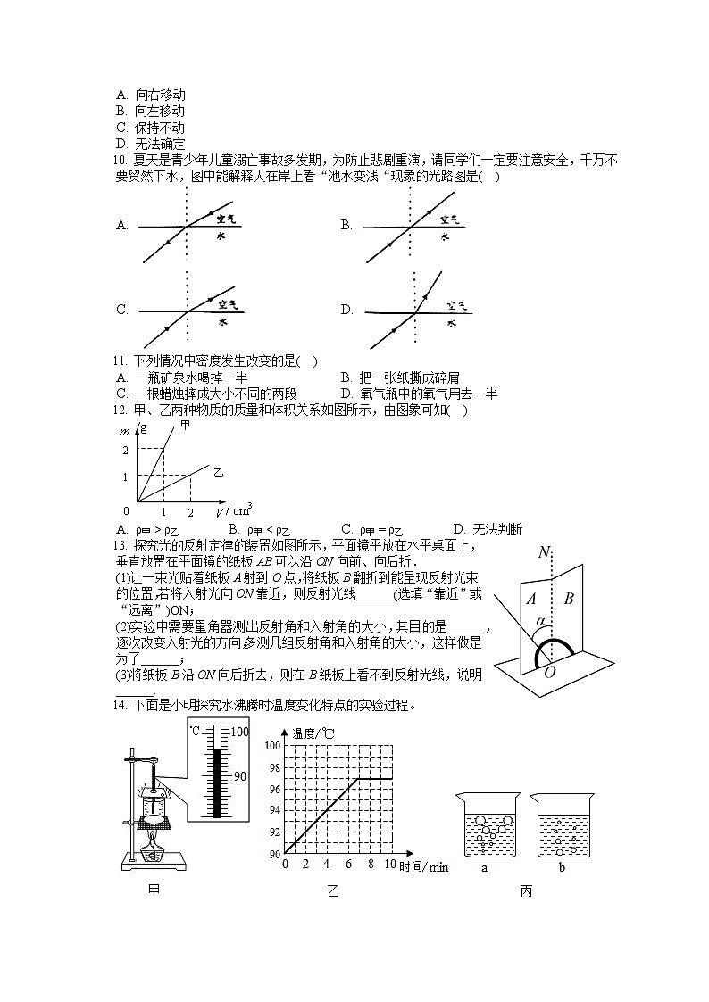 2021-2022学年山西省朔州市右玉三中八年级（上）期末物理试卷（含答案解析）第2页