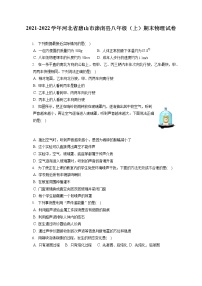 2021-2022学年河北省唐山市滦南县八年级（上）期末物理试卷（含答案解析）