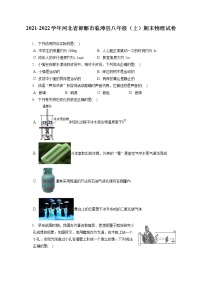 2021-2022学年河北省邯郸市临漳县八年级（上）期末物理试卷（含答案解析）