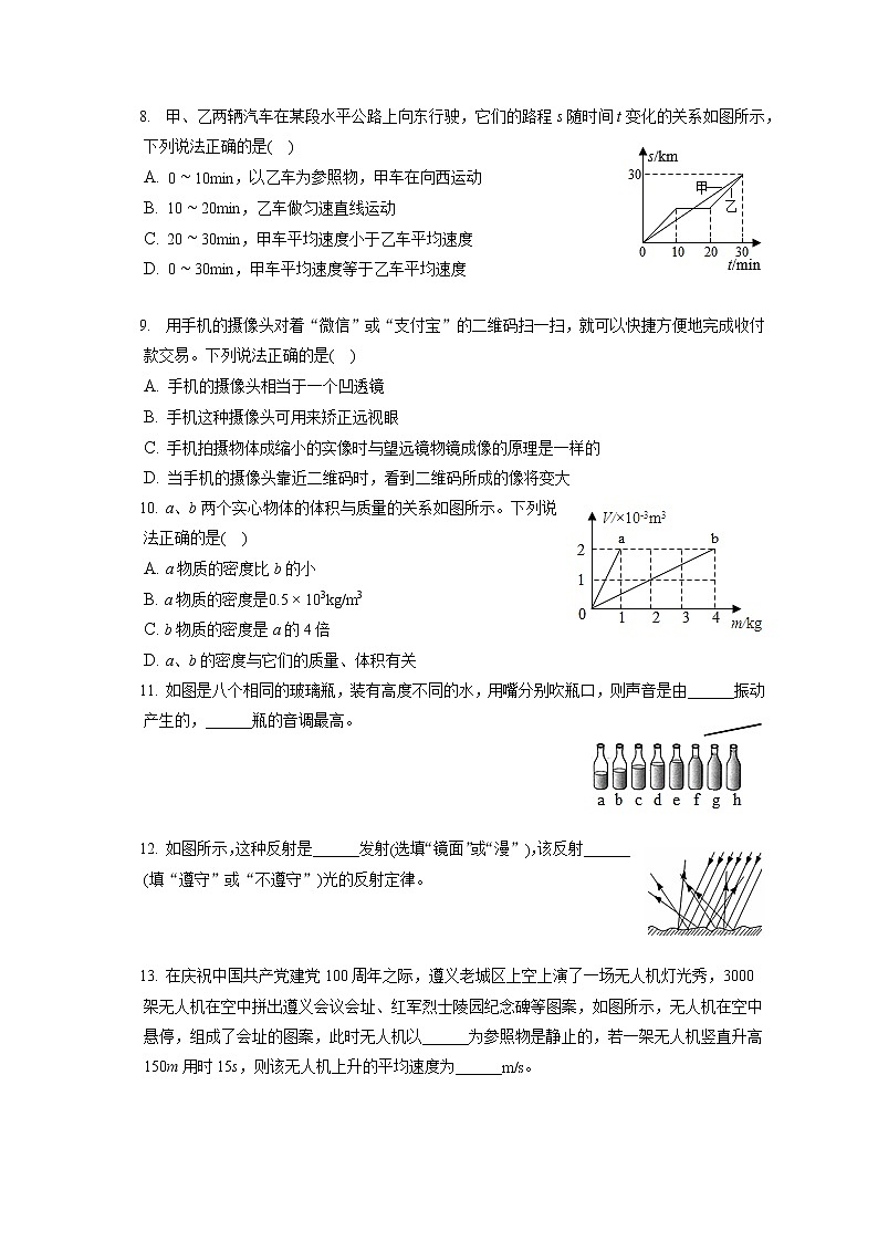 2021-2022学年辽宁省葫芦岛市兴城市八年级（上）期末物理试卷（含答案解析）第2页
