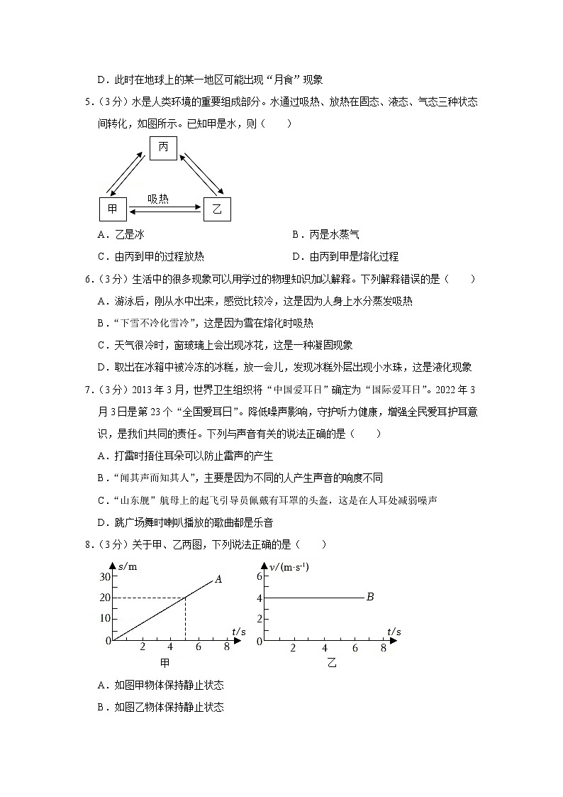 广东省广州市祈福教育集团2022-2023学年八年级上学期期中物理联考测试题（含答案）第2页
