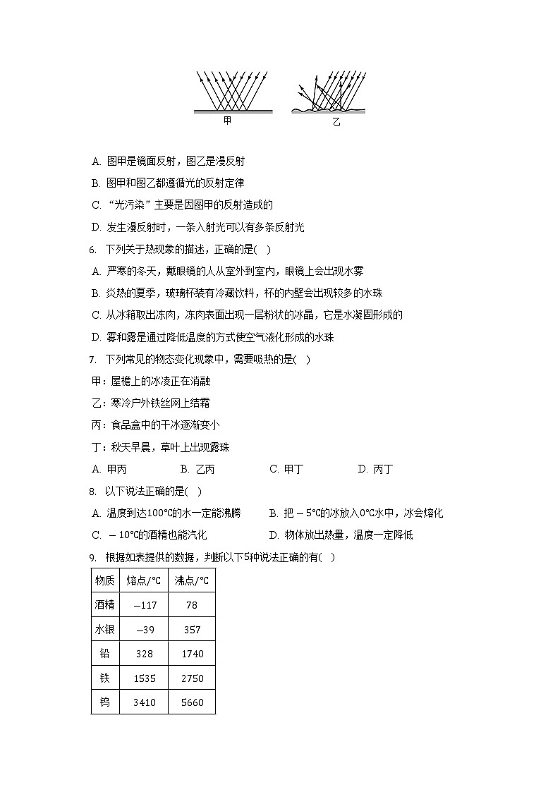 江苏省南京市建邺区2022-2023学年八年级上学期期中物理试卷（含答案）第2页