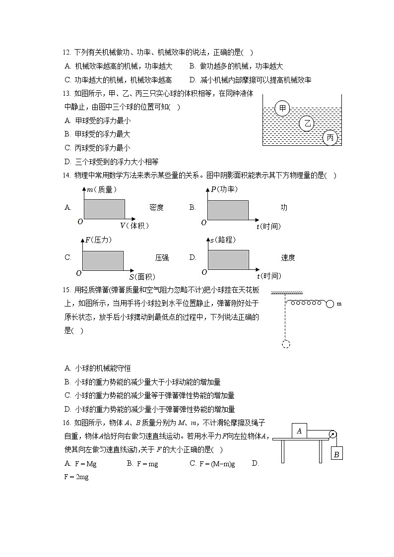 2021-2022学年福建省宁德市八年级（下）期末物理试卷（含答案解析）03