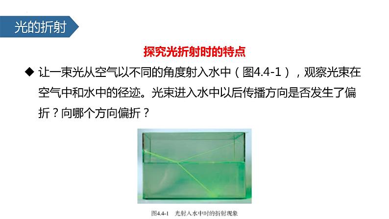 人教版物理八年级上册4.4 光的折射 课件第4页