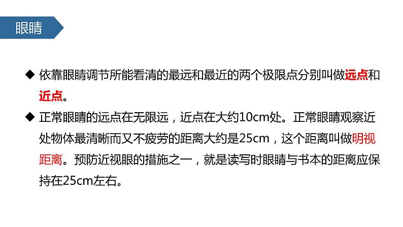 人教版物理八年级上册5.4 眼睛和眼镜 课件05