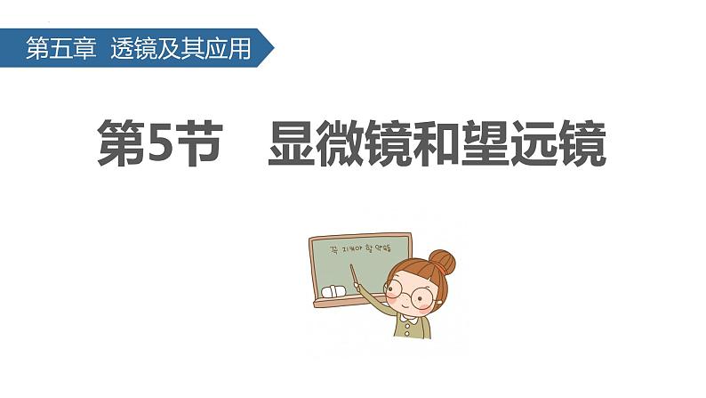 人教版物理八年级上册5.5 显微镜和望远镜 课件第1页