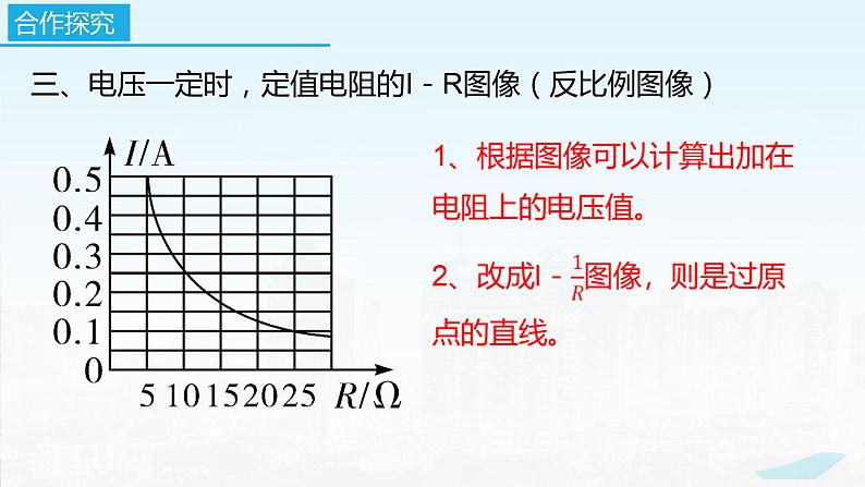 2022－2023学年苏科版物理九年级上册14.4 欧姆定律的应用（第5课时  图像问题）课件05