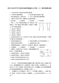 2021-2022学年吉林省白城市通榆县九年级（上）期末物理试卷（含答案解析）