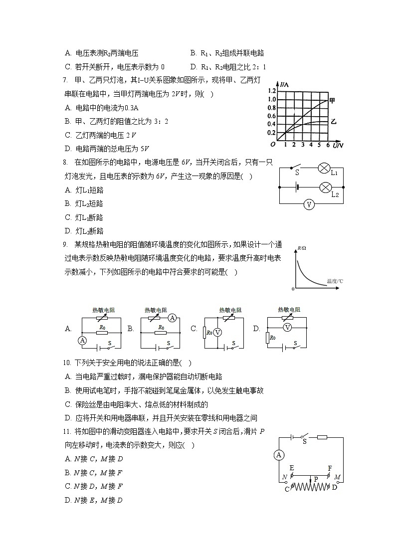 2021-2022学年吉林省通化十三中九年级（上）期末物理试卷（含答案解析）02