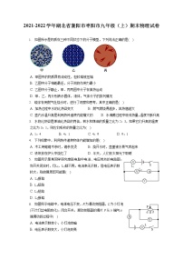 2021-2022学年湖北省襄阳市枣阳市九年级（上）期末物理试卷（含详细答案解析）