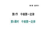 人教版物理八年级下册8.1.1牛顿第一定律课件