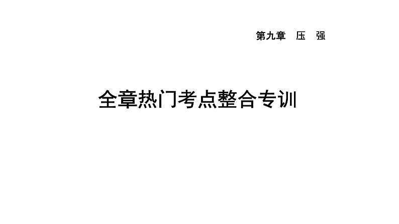 人教版物理八年级下册第9章全章热门考点整合专训课件01