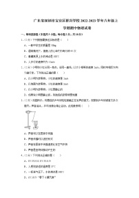 广东省深圳市宝安区桥兴学校2022-2023学年八年级上学期期中物理试卷(含答案)