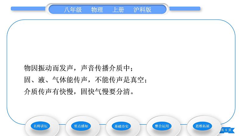 沪科版八年级物理上第三章声的世界第一节科学探究：声音的产生与传播习题课件第5页