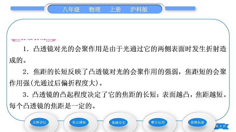 沪科版八年级物理上第四章多彩的光第五节科学探究：凸透镜成像第1课时透镜习题课件第4页