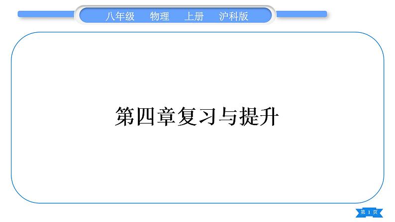 沪科版八年级物理上第四章多彩的光复习与提升习题课件第1页