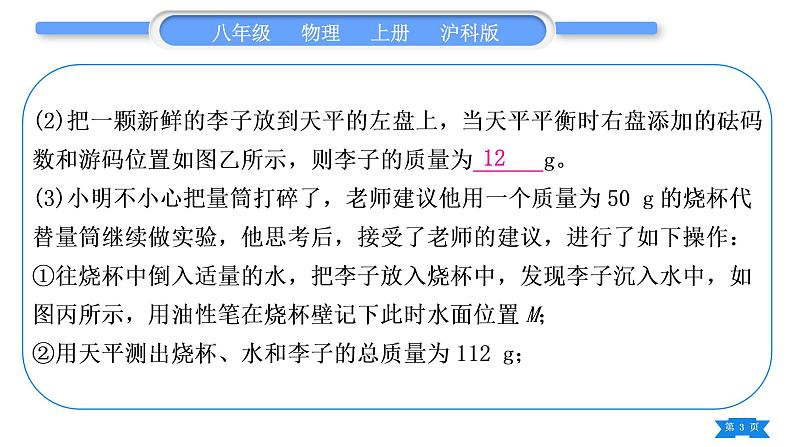 沪科版八年级物理上第五章质量与密度专题七测量密度的特殊方法习题课件第3页