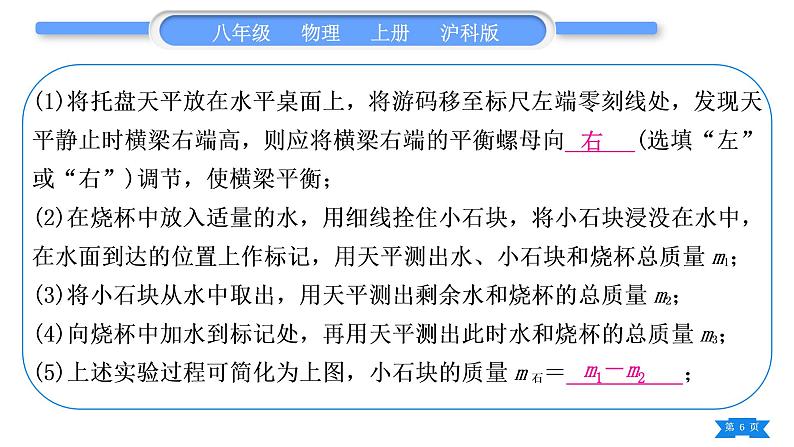 沪科版八年级物理上第五章质量与密度专题七测量密度的特殊方法习题课件第6页