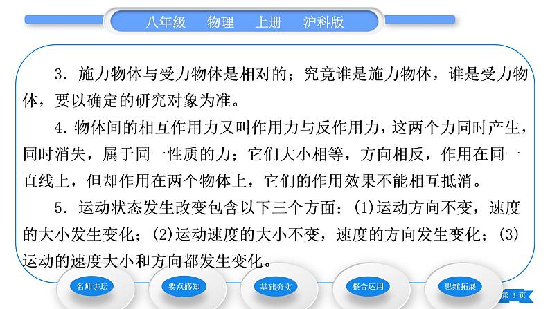 沪科版八年级物理上第六章熟悉而陌生的力第一节力习题课件第3页