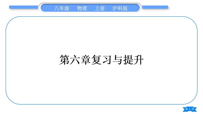 沪科版八年级物理上第六章熟悉而陌生的力复习与提升习题课件第1页