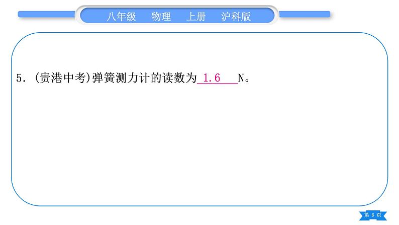 沪科版八年级物理上第六章熟悉而陌生的力复习与提升习题课件第6页