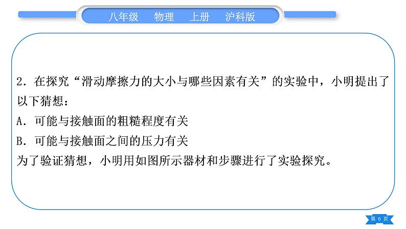 沪科版八年级物理上第六章熟悉而陌生的力实验专题习题课件第6页