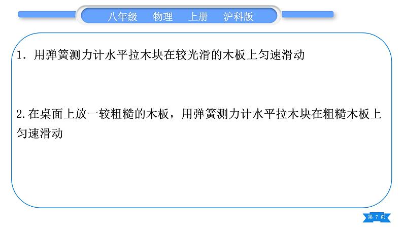 沪科版八年级物理上第六章熟悉而陌生的力实验专题习题课件第7页