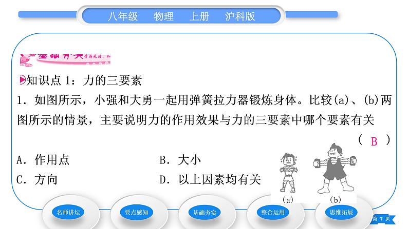 沪科版八年级物理上第六章熟悉而陌生的力第二节怎样描述力习题课件07