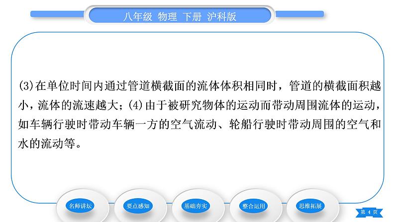 沪科版八年级物理下第八章压强第四节流体压强与流速的关系习题课件04