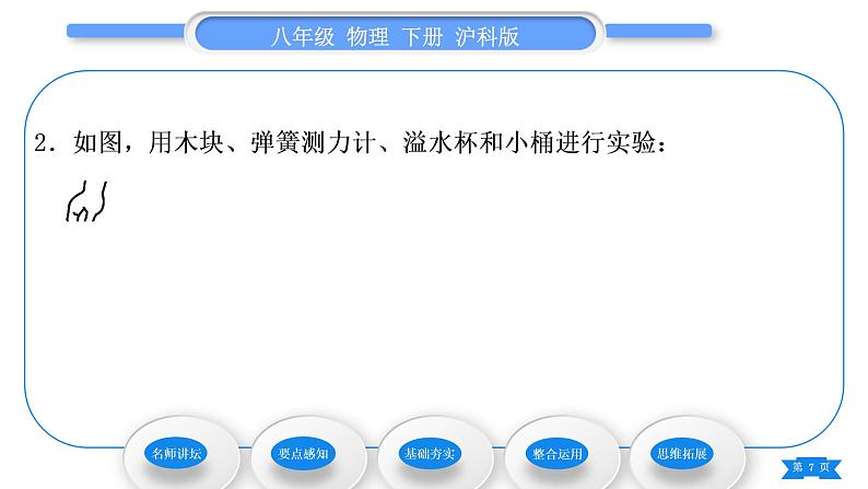 沪科版八年级物理下第九章浮力第二节阿基米德原理第2课时阿基米德原理习题课件第7页