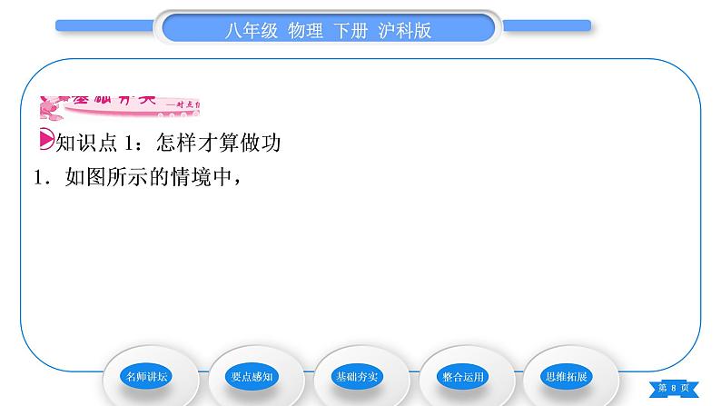 沪科版八年级物理下第十章机械与人第三节做功了吗习题课件08