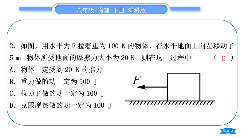 沪科版八年级物理下期末复习五第十章(二)习题课件第3页