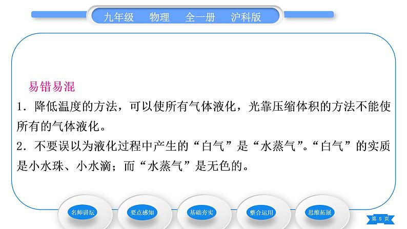 沪科版九年级物理第十二章温度与物态变化第三节汽化与液化第2课时液化习题课件05