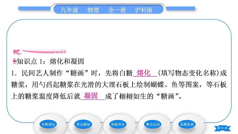 沪科版九年级物理第十二章温度与物态变化第二节熔化与凝固习题课件08