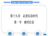 沪科版九年级物理第十九章走进信息时代第一节感受信息习题课件