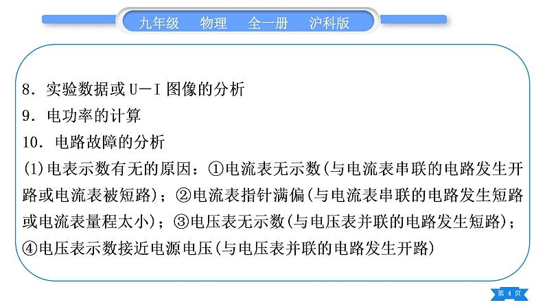 沪科版九年级物理第十六章电流做功与电功率实验专题习题课件第4页