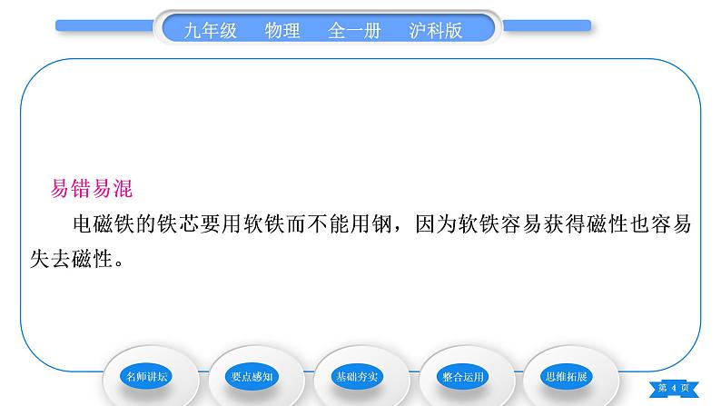 沪科版九年级物理第十七章从指南针到磁浮列车第二节电流的磁场第2课时电磁铁电磁继电器习题课件04