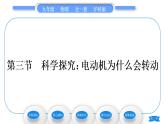 沪科版九年级物理第十七章从指南针到磁浮列车第三节科学探究：电动机为什么会转动习题课件