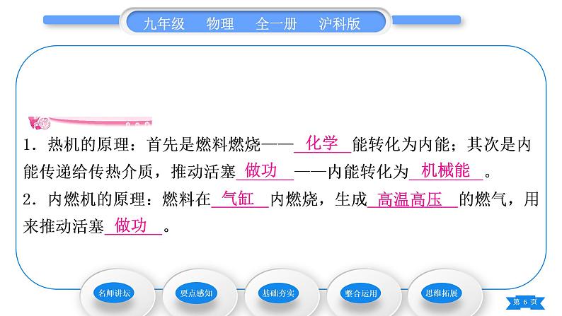 沪科版九年级物理第十三章内能与热机第三节内燃机习题课件06