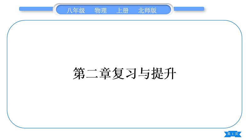 北师大版八年级物理上第二章物质世界的尺度、质量和密度复习与提升习题课件第1页