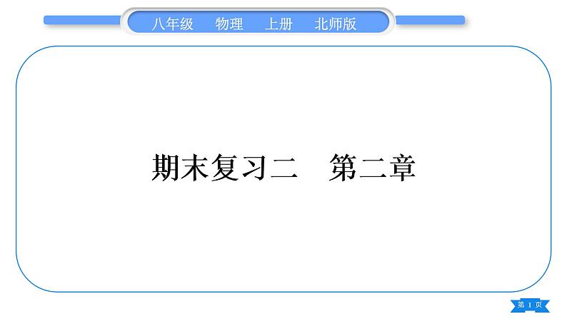 北师大版八年级物理上期末复习二第二章习题课件第1页