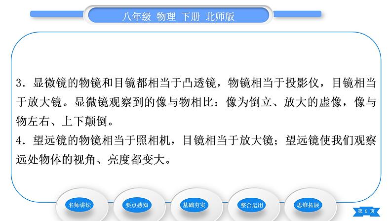 北师大版八年级物理下第六章常见的光学仪器三、生活中的透镜习题课件05