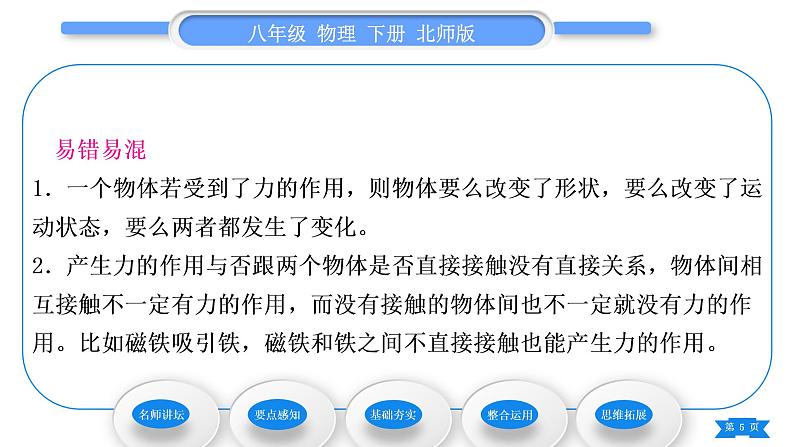 北师大版八年级物理下第七章运动和力一、力习题课件05