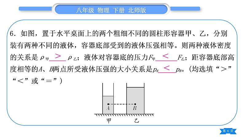 北师大版八年级物理下期末复习三第八章(一)习题课件06