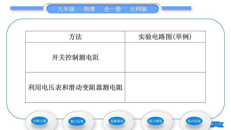 北师大版九年级物理第十二章欧姆定律第四节欧姆定律的应用习题课件03