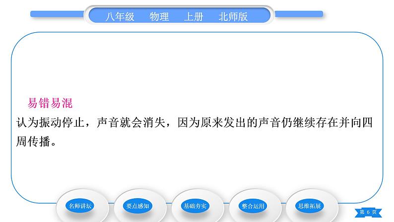 北师大版八年级物理上第四章声现象一、声音的产生与传播习题课件06